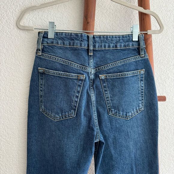 Free People We The Free Split Hem Bootcut Jeans Raw Hem Size 26 - Picture 6 of 13